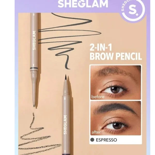 مداد ابرو و خط ابرو دو سر شیگلم BROWS ON DEMAND 2-IN-1 BROW PENCIL