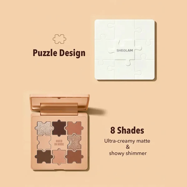 پالت سایه چشم شیگلم مدل JAZY JIGSAW EYESHADOW PALETTE-LOVE N’ TAUPE