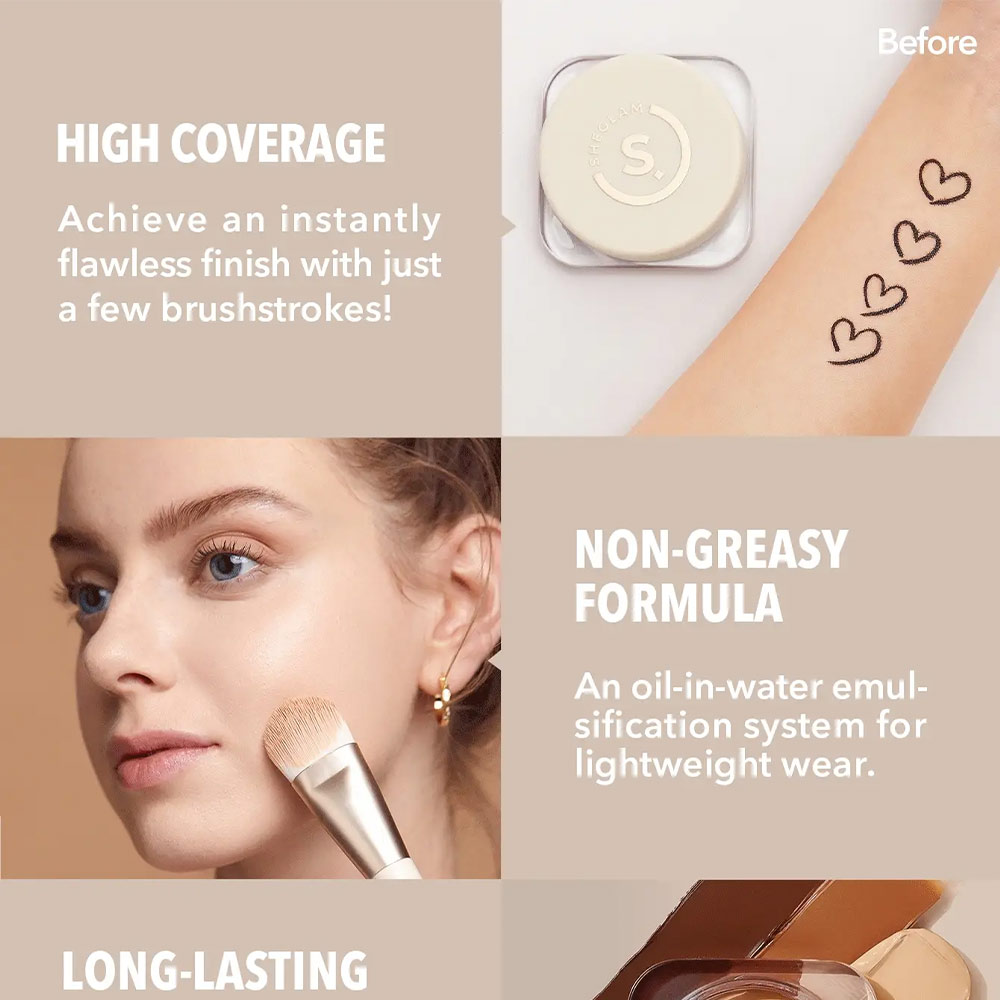 بالم کرم پودر فول کاور شیگلم مدل SHEGLAM FULL COVERAGE FOUNDATION BALM