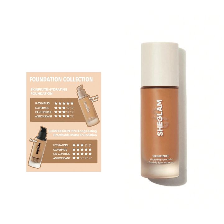 کرم پودر آبرسان عمقی شیگلم Sheglam hydrating foundation