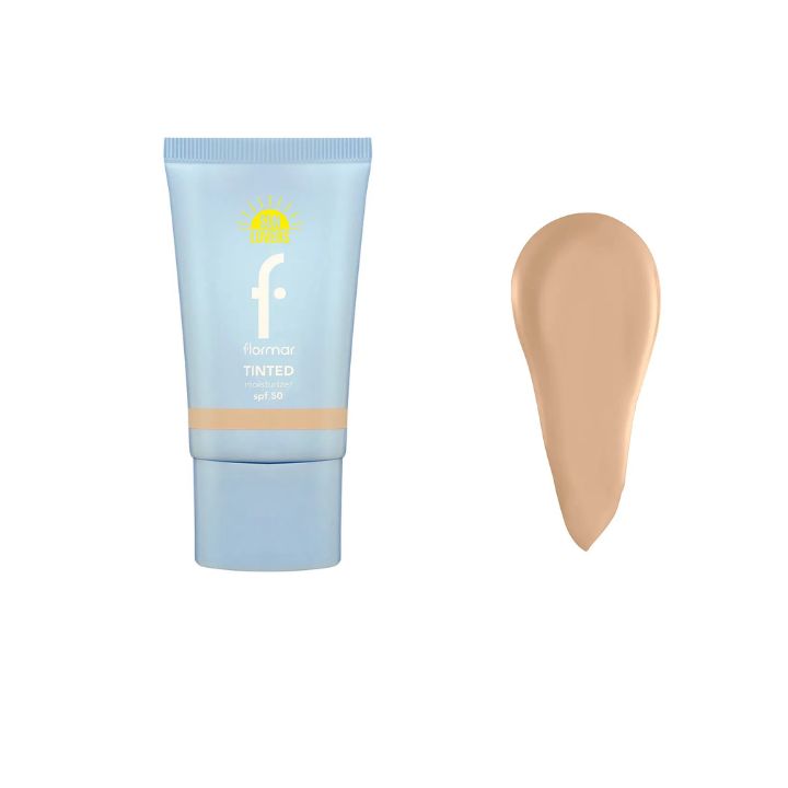 کرم ضد آفتاب رنگی مرطوب کننده با جلوه طبیعی spf50 سان لاورز