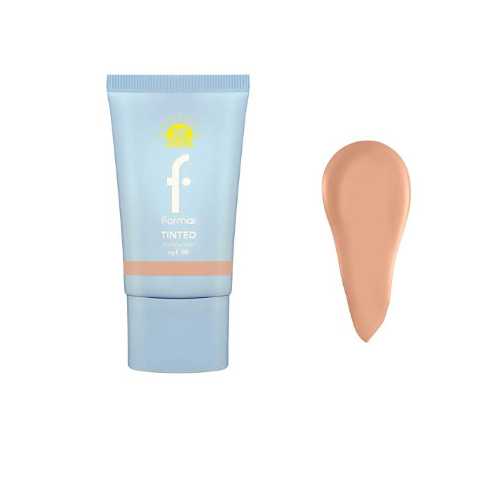 کرم ضد آفتاب رنگی مرطوب کننده با جلوه طبیعی spf50 سان لاورز