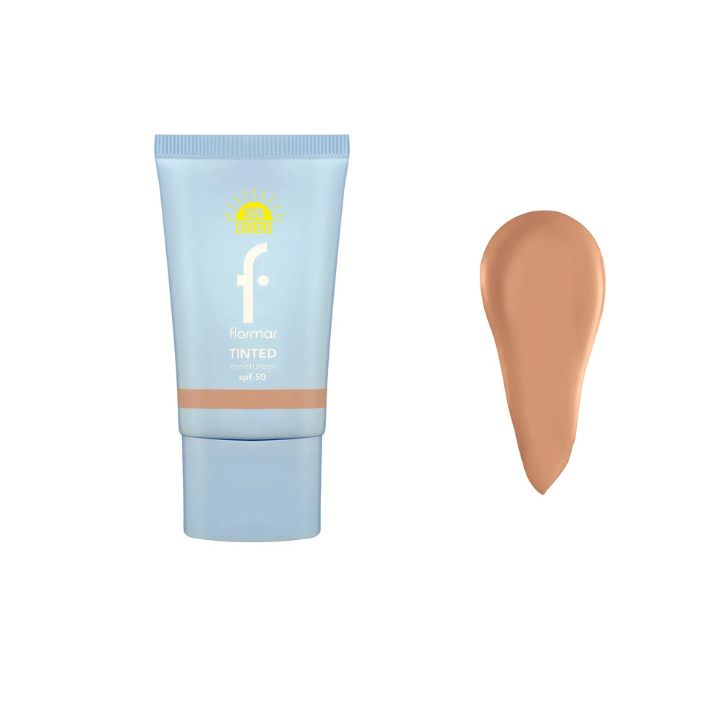 کرم ضد آفتاب رنگی مرطوب کننده با جلوه طبیعی spf50 سان لاورز