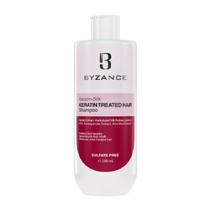 شامپو مو کراتینه و رنگ شده بیزانس Byzance حجم 250 ml