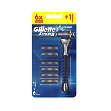 خودتراش مردانه ژیلت مدل Sensor3 (6 عدد سری یدک)
